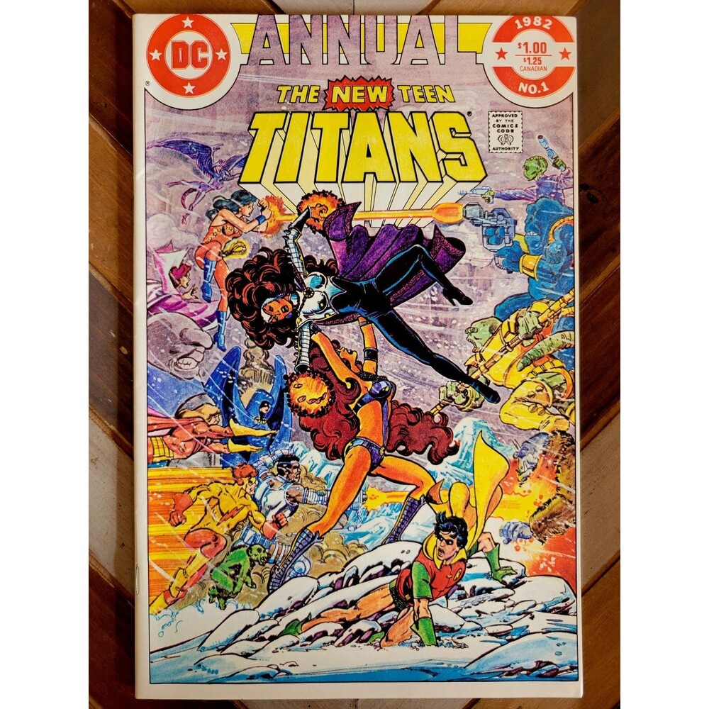New Teen Titans Annual #1 FN/VF (DC 1982) Perez Cover! Starfire vs. Blackfire !